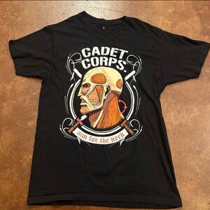 Attack on Titan Cadet Corps "Aim for the Neck" t-shirt Size Medium